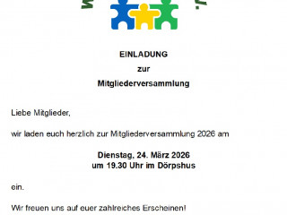 W.i.P. Einladung zur Mitgliederversammlung